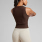 Cloudweight High Neck Ruched Tank Tops