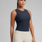 Cloudweight High Neck Ruched Tank Tops