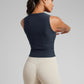 Cloudweight High Neck Ruched Tank Tops