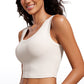 Ribbed Cropped Length Scoop Neck Tank