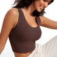 Ribbed Cropped Length Scoop Neck Tank