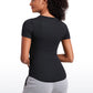 Ribbed Modal Crew Neck Short Sleeves