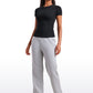 Ribbed Modal Crew Neck Short Sleeves