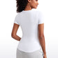 Ribbed Modal Crew Neck Short Sleeves