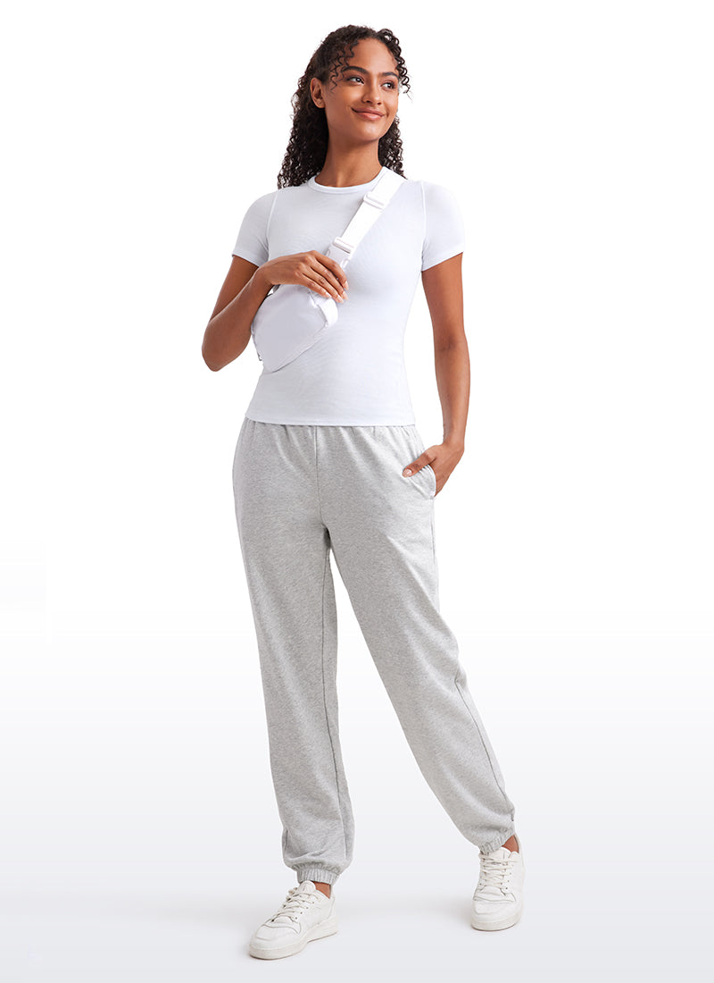 Ribbed Modal Crew Neck Short Sleeves