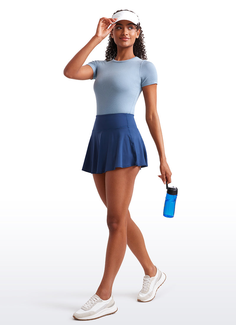 Ribbed Modal Crew Neck Short Sleeves