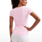 Ribbed Modal Crew Neck Short Sleeves