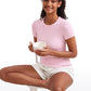 Ribbed Modal Crew Neck Short Sleeves