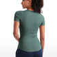 Ribbed Modal Crew Neck Short Sleeves