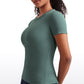 Ribbed Modal Crew Neck Short Sleeves