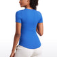 Ribbed Modal Crew Neck Short Sleeves