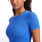 Ribbed Modal Crew Neck Short Sleeves