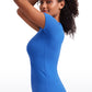 Ribbed Modal Crew Neck Short Sleeves