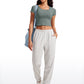 Butterluxe Scoop Neck Cropped Short Sleeves