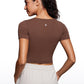 Butterluxe Scoop Neck Cropped Short Sleeves