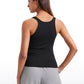Ribbed Modal Waist Length Racerback Tanks