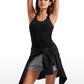 Ribbed Modal Waist Length Racerback Tanks