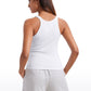 Ribbed Modal Waist Length Racerback Tanks