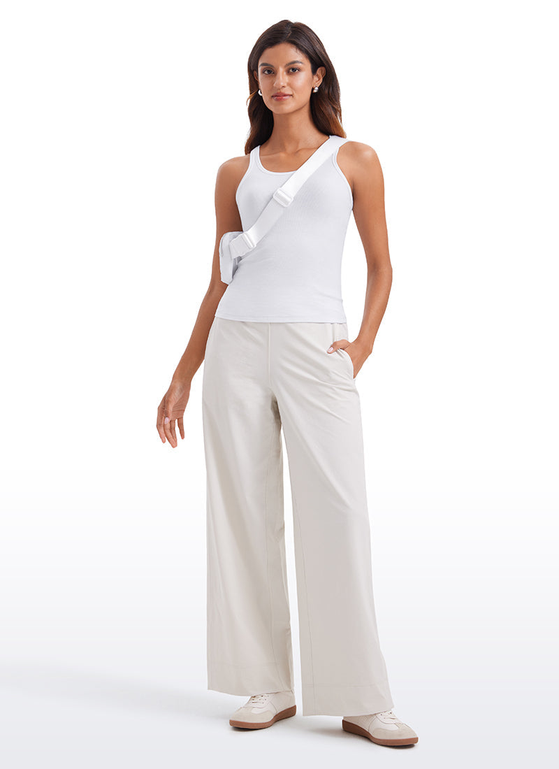 Ribbed Modal Waist Length Racerback Tanks