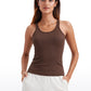 Ribbed Modal Waist Length Racerback Tanks