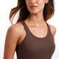 Ribbed Modal Waist Length Racerback Tanks