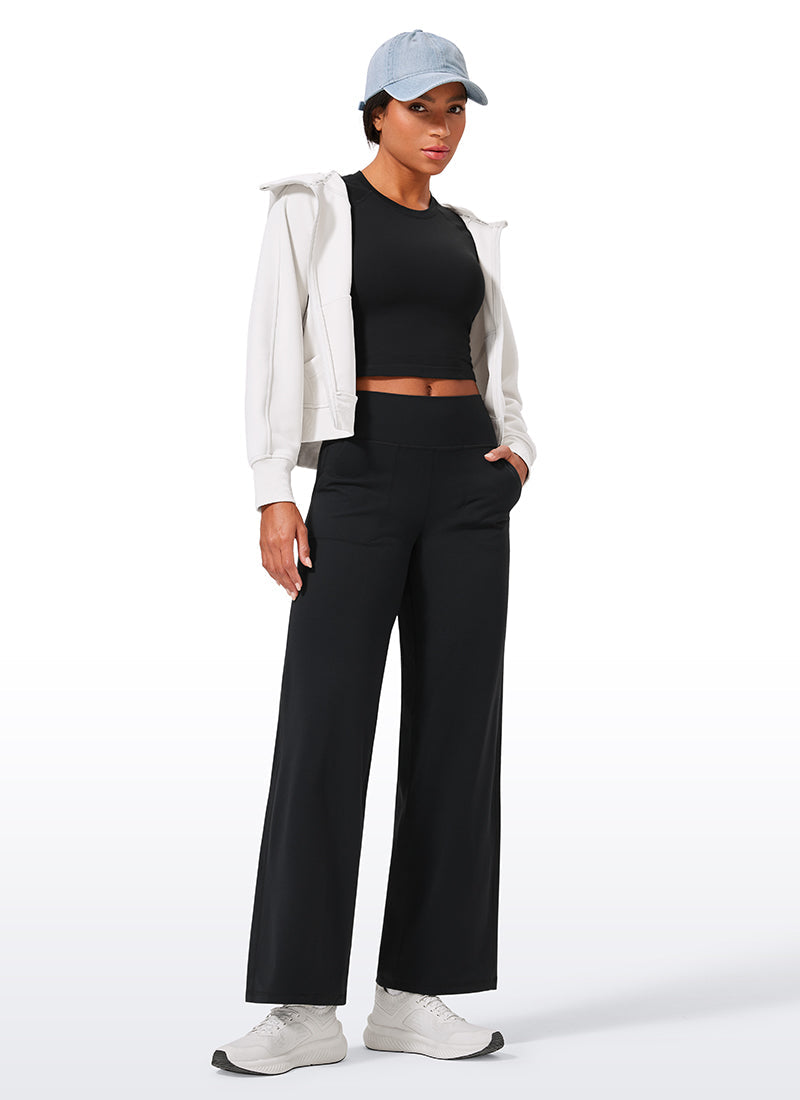 Butterlift® High Waisted Wide Leg Pants with Pockets 29"