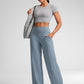 Butterlift High Waisted Wide Leg Pants with Pockets 31"