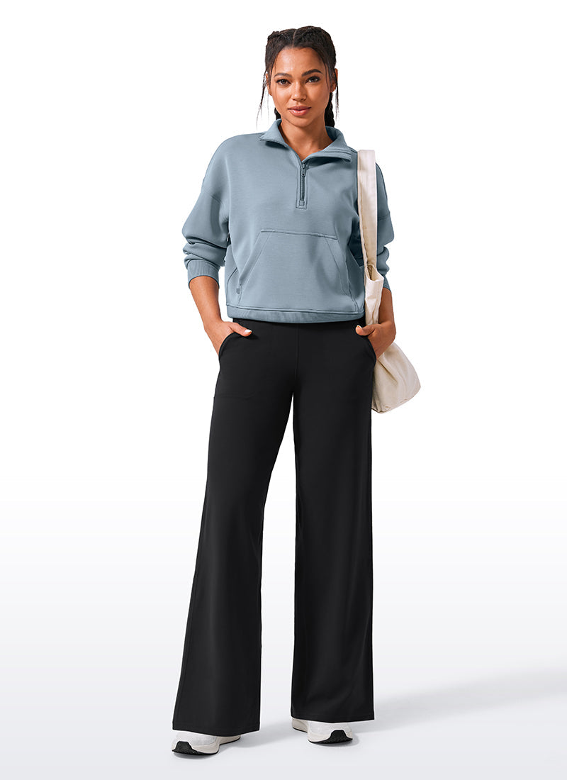 Butterlift® High Waisted Wide Leg Pants with Pockets 33"