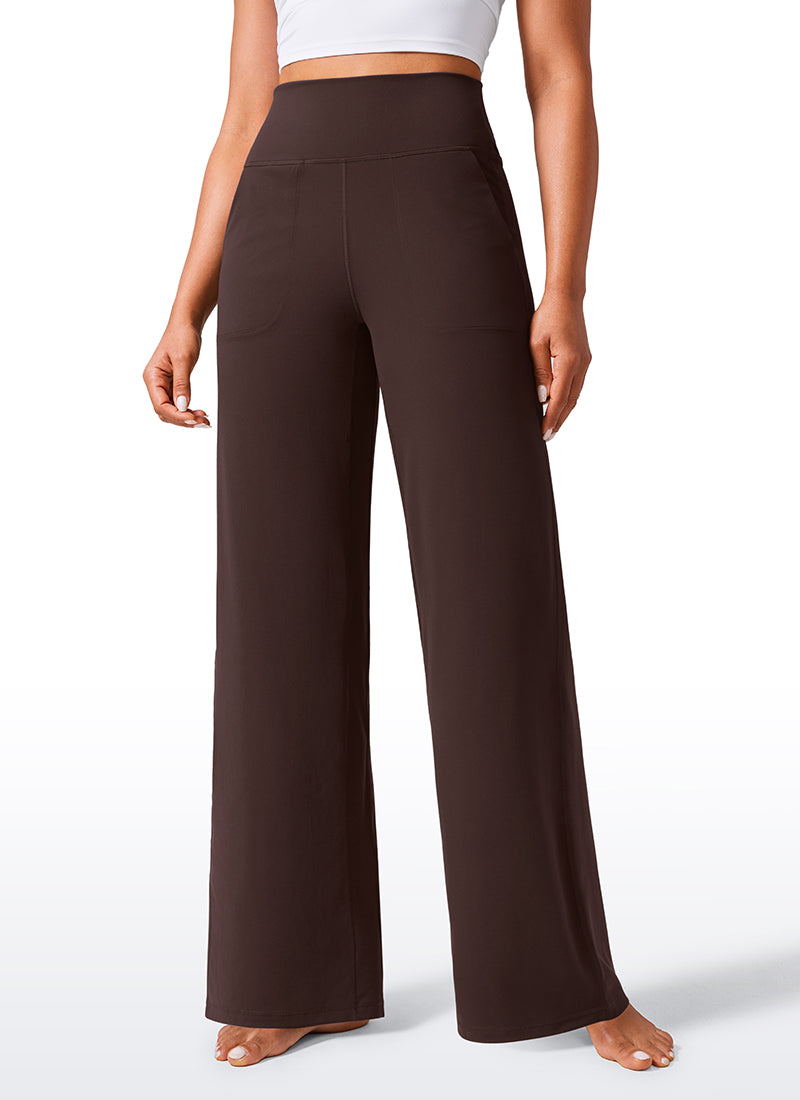 Butterlift® High Waisted Wide Leg Pants with Pockets 33"