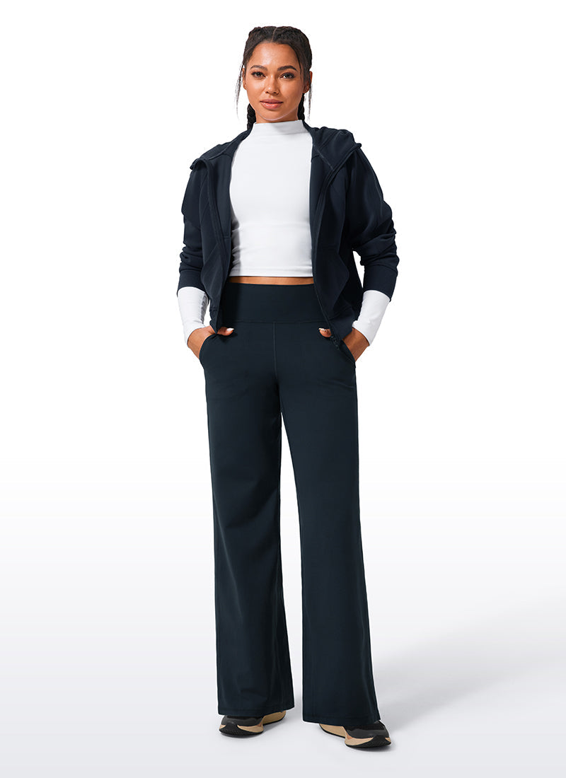 Butterlift® High Waisted Wide Leg Pants with Pockets 33"
