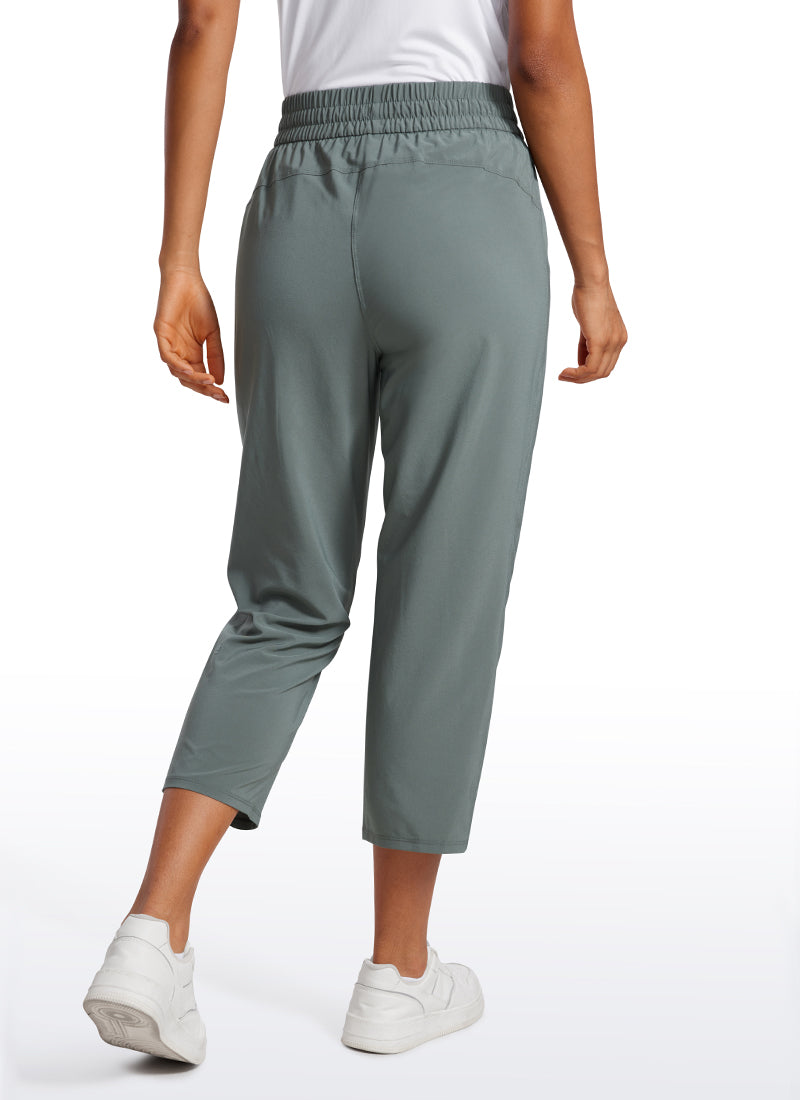 Feathery-Fit Soft Lightweight Cropped Pants with Pockets 23''
