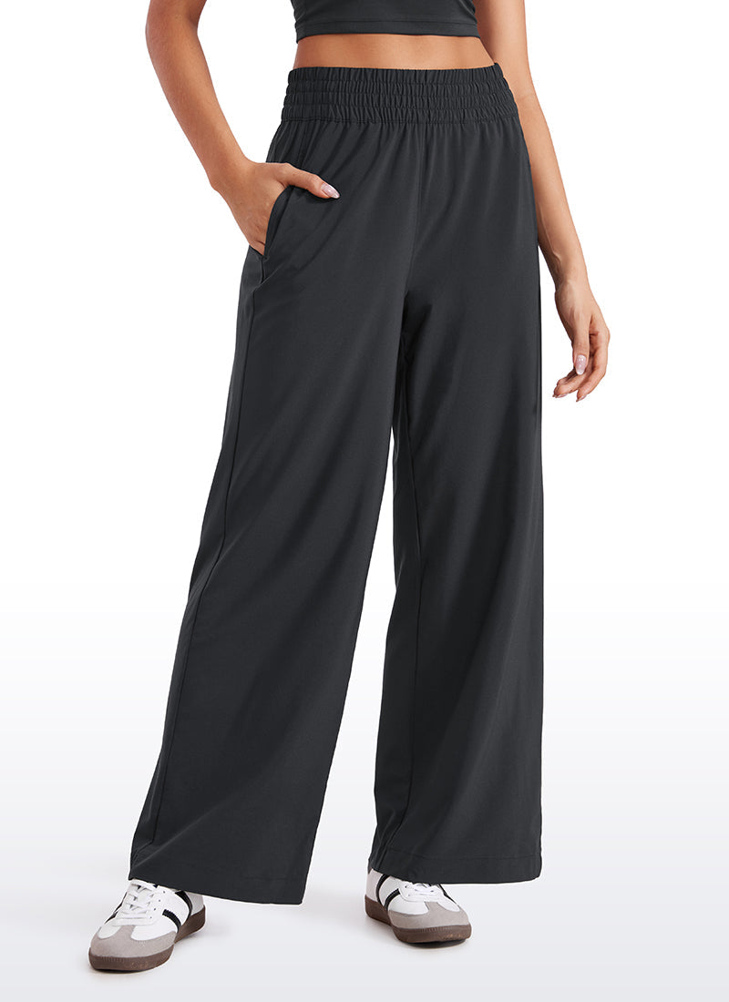 Feathery-Fit Soft High Rise Wide Leg Pants with Pockets 30"