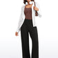 Ribbed High Rise Wide Leg Sweatpants with Pockets 30.5"