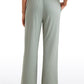 Ribbed High Rise Wide Leg Sweatpants with Pockets 30.5"