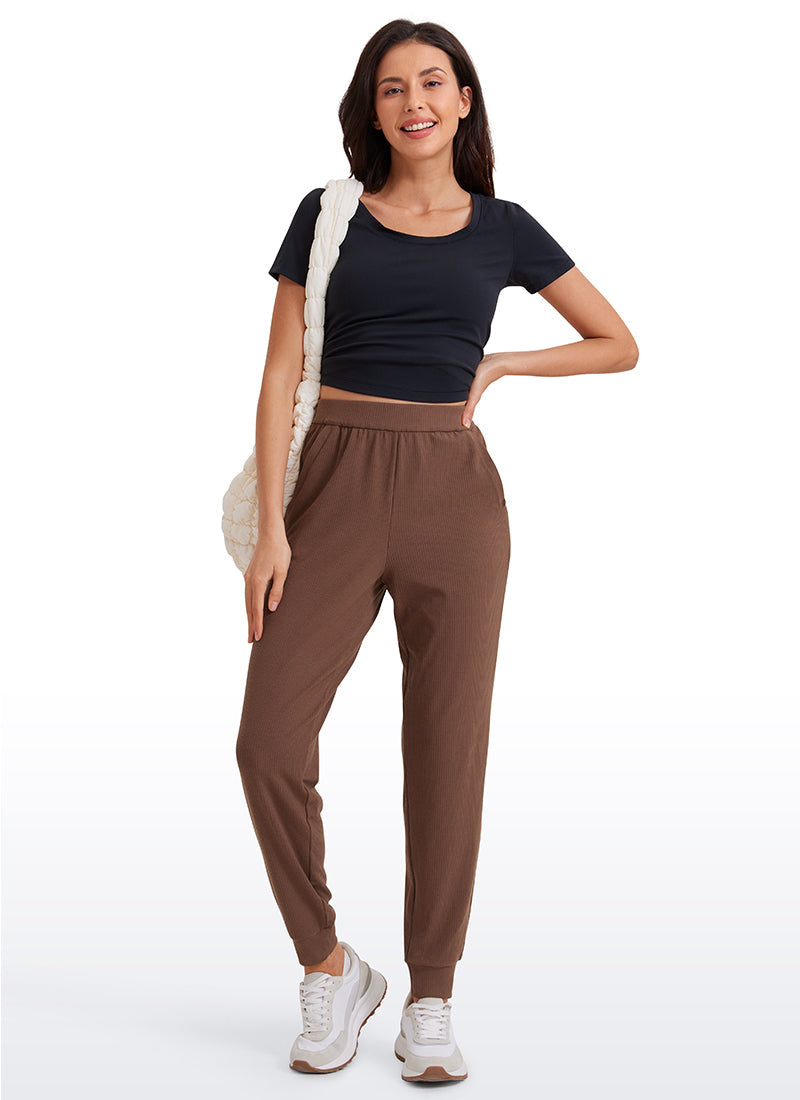 Ribbed Pockets Sweatpants 28"