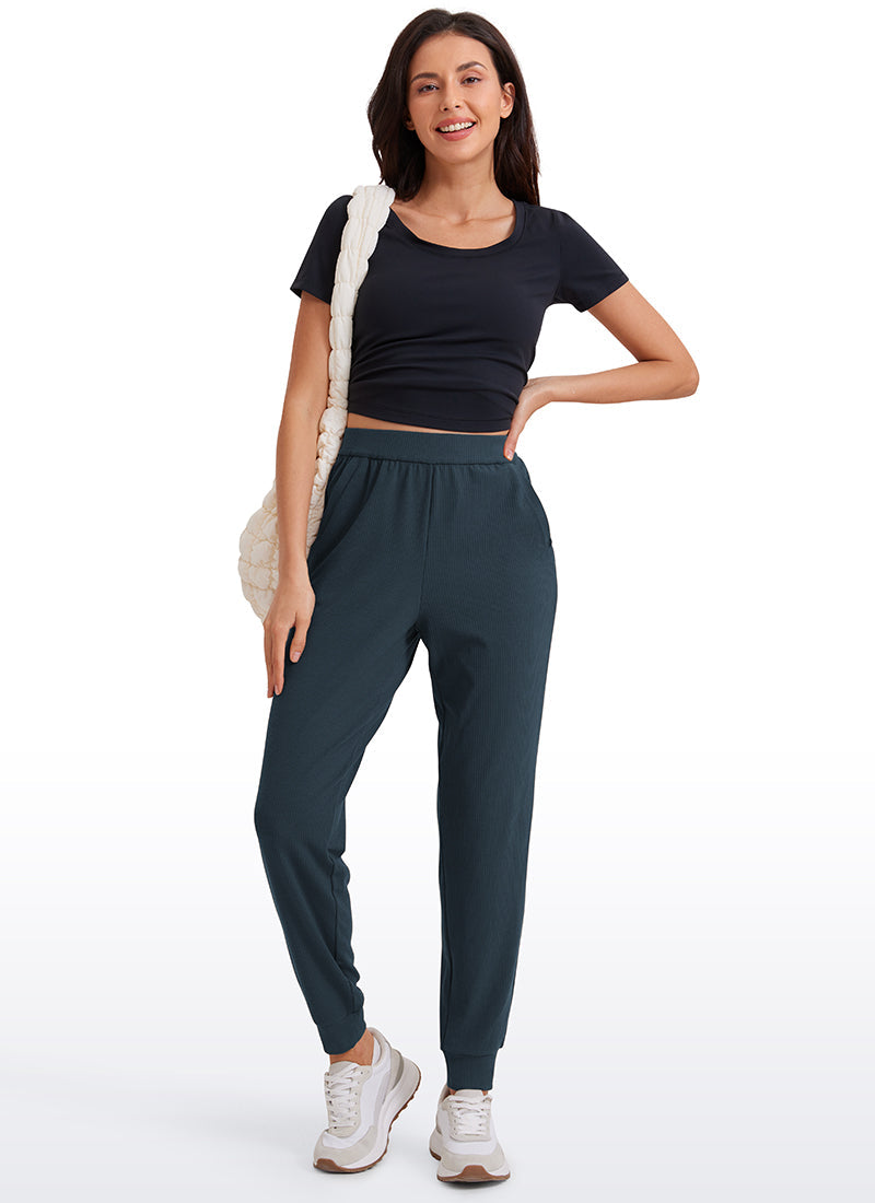 Ribbed Pockets Sweatpants 28"