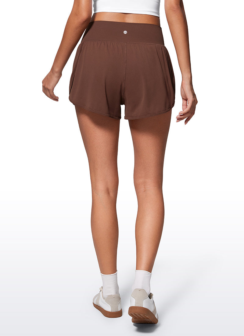 Butterluxe-Light High Waisted Dolphin Shorts 2.5"