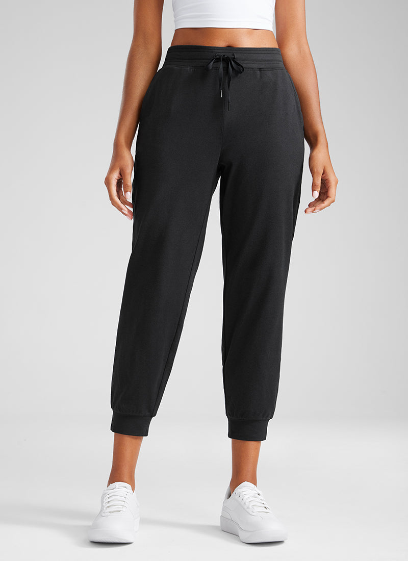 Soft Stretchy Capri Joggers 25'' with Pockets