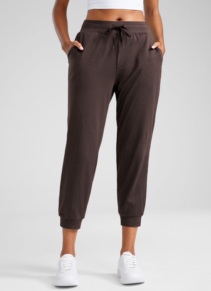 Soft Stretchy Capri Joggers 25'' with Pockets