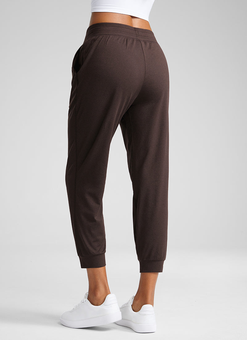 Soft Stretchy Capri Joggers 25'' with Pockets