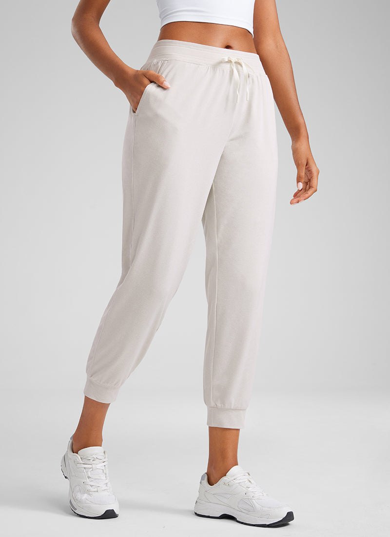 Soft Stretchy Capri Joggers 25'' with Pockets