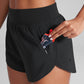 High Waisted Dolphin Shorts 3” With Zipper Pockets Liner