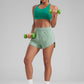 High Waisted Dolphin Shorts 3” With Zipper Pockets Liner