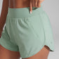 High Waisted Dolphin Shorts 3” With Zipper Pockets Liner