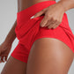 High Waisted Dolphin Shorts 3” With Zipper Pockets Liner