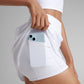 Feathery-Fit Soft High Waisted Dolphin Skirts with Zipper Pocket 14.5"
