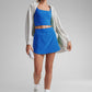 Feathery-Fit Soft High Waisted Dolphin Skirts with Zipper Pocket 14.5"