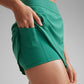 Feathery-Fit Soft High Waisted Dolphin Skirts with Zipper Pocket 14.5"