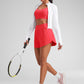 A Line Athletic Skirts High Waisted Side Slit with Pockets 14.5''