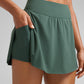 A Line Athletic Skirts High Waisted Side Slit with Pockets 14.5''